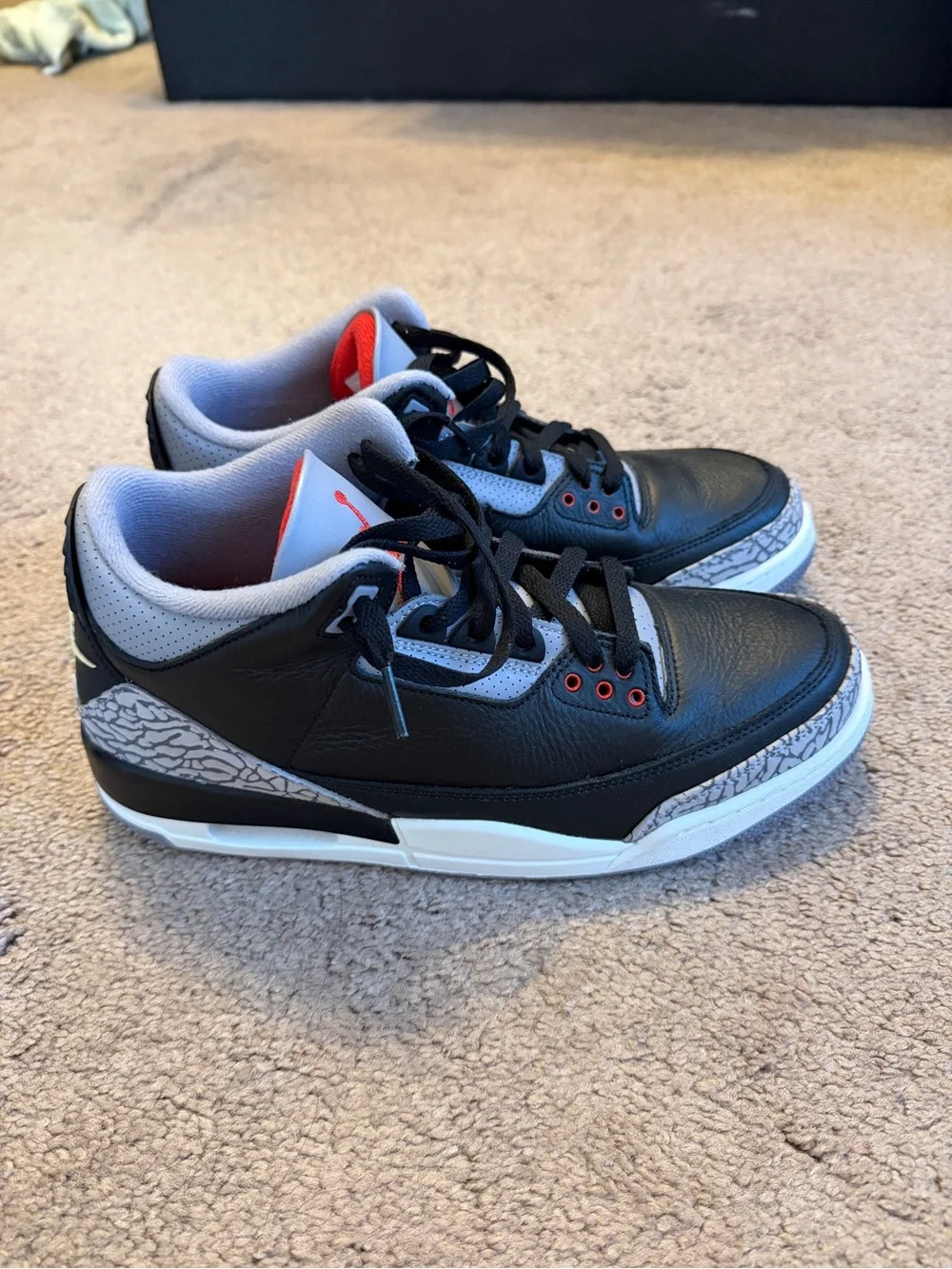 Black Grey Red Retro Jordan Basketball Sneakers